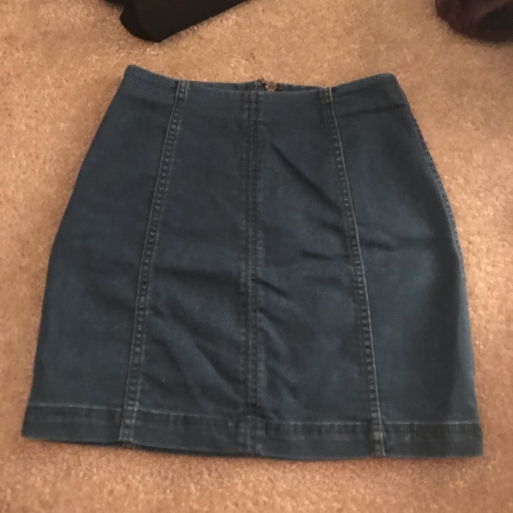 Free people denim skirt